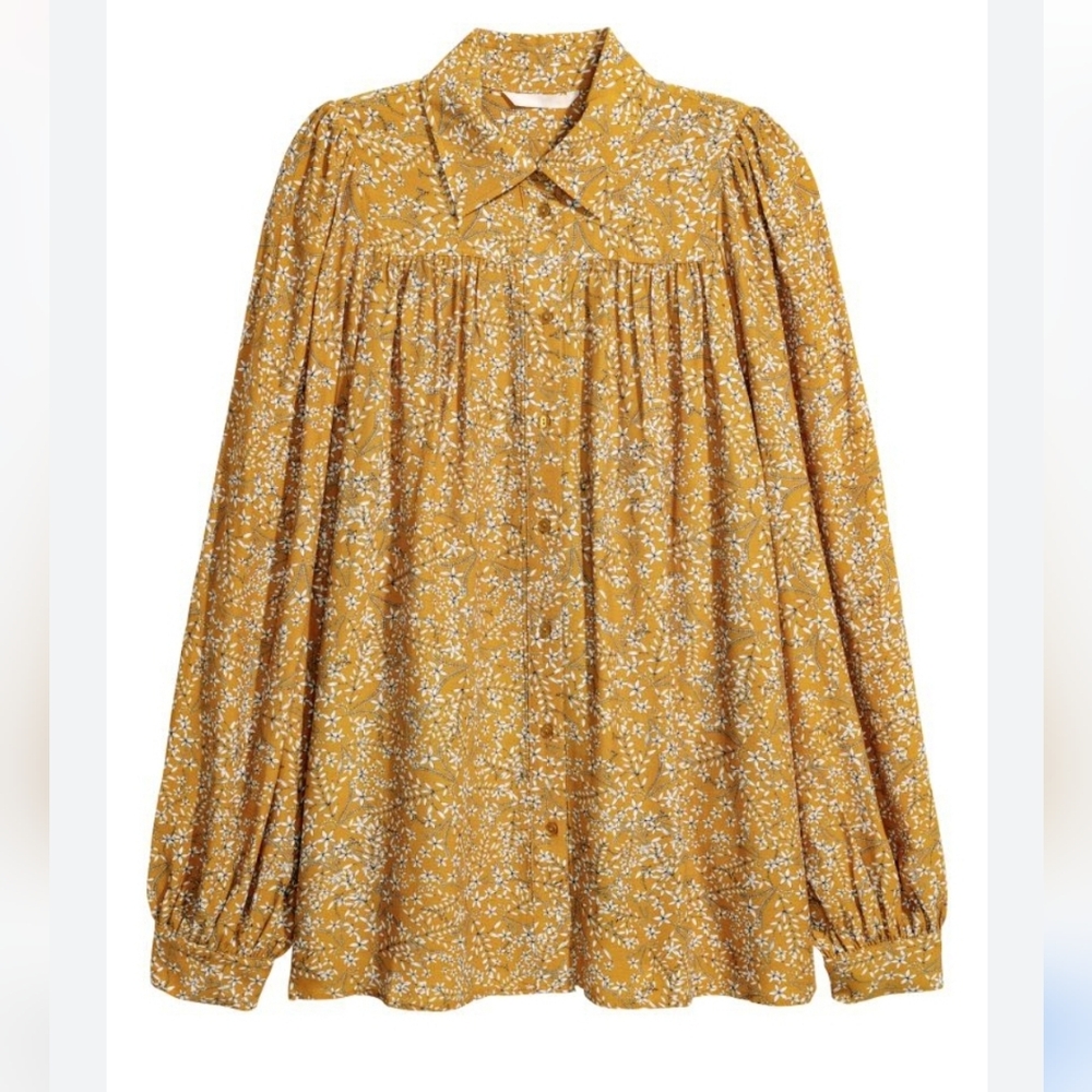 Floral Mustard Blouse